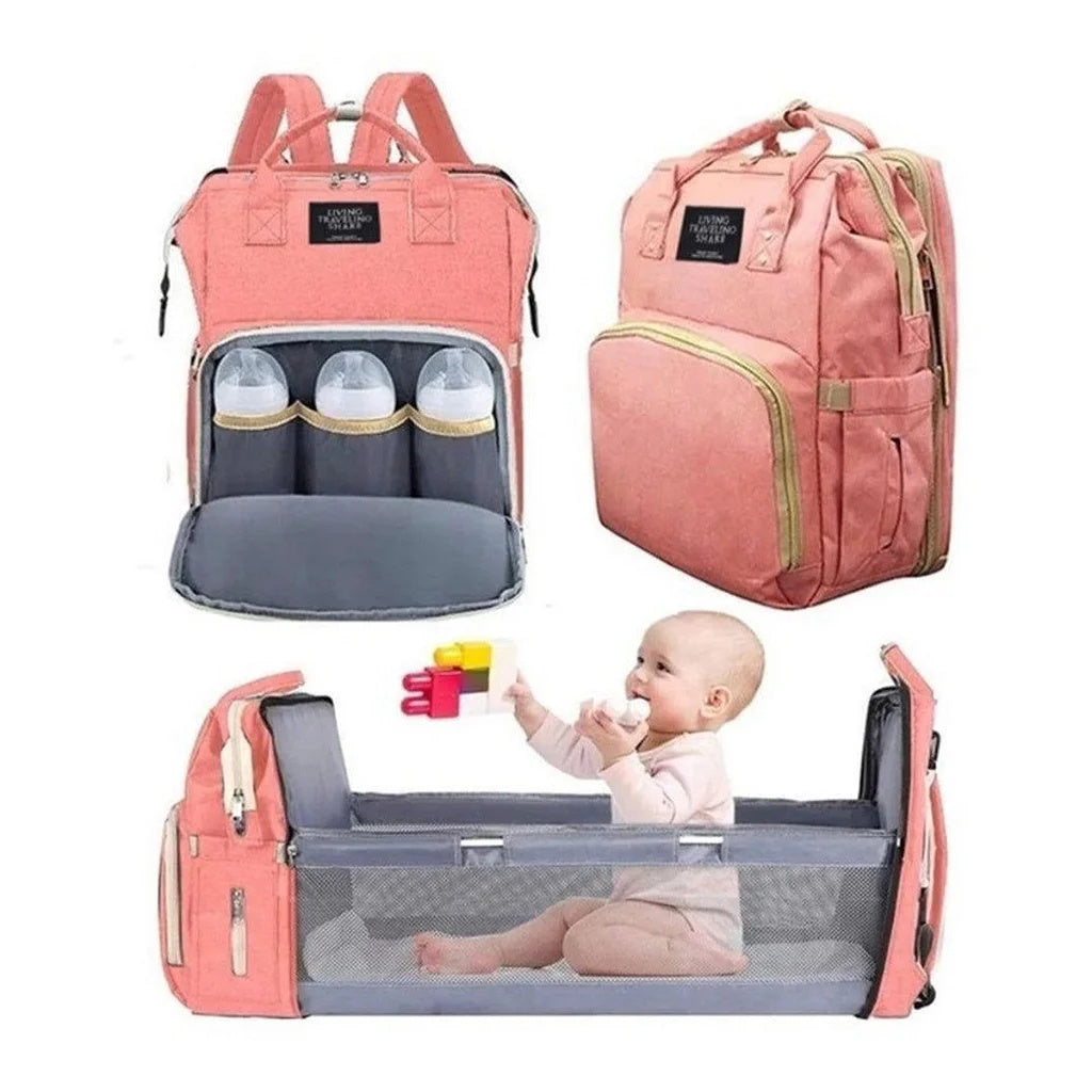 Parenting on the Go: Waterproof Folding Crib Backpack – Unisex, Stylish, and Practical!