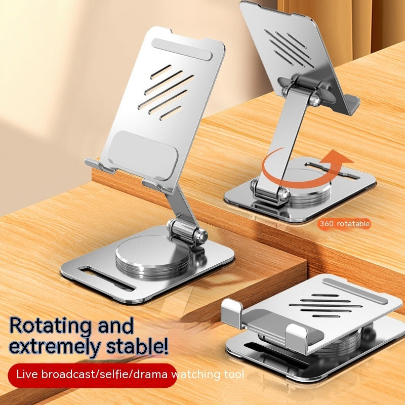 360° Rotating Metal Phone & Tablet Stand – Adjustable, Sleek, and Perfect for Any Desk!