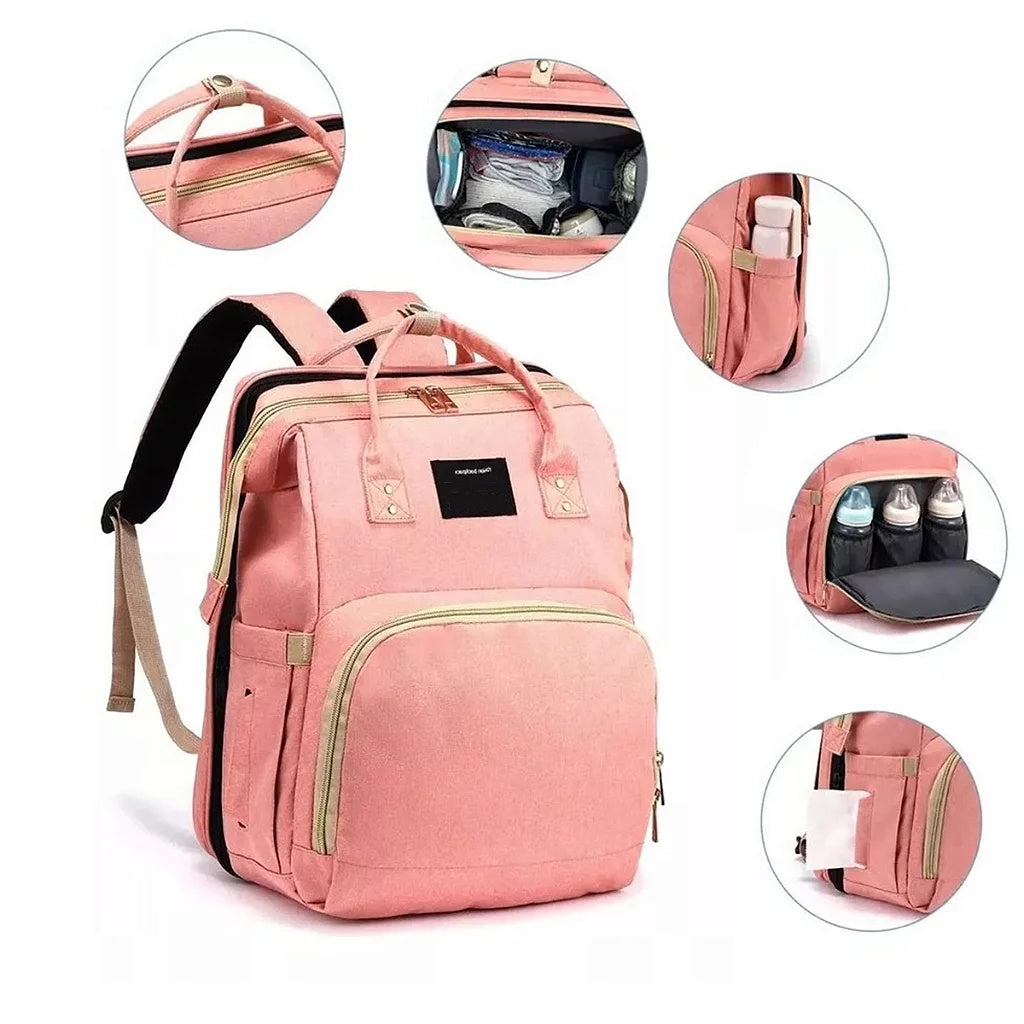 Parenting on the Go: Waterproof Folding Crib Backpack – Unisex, Stylish, and Practical!