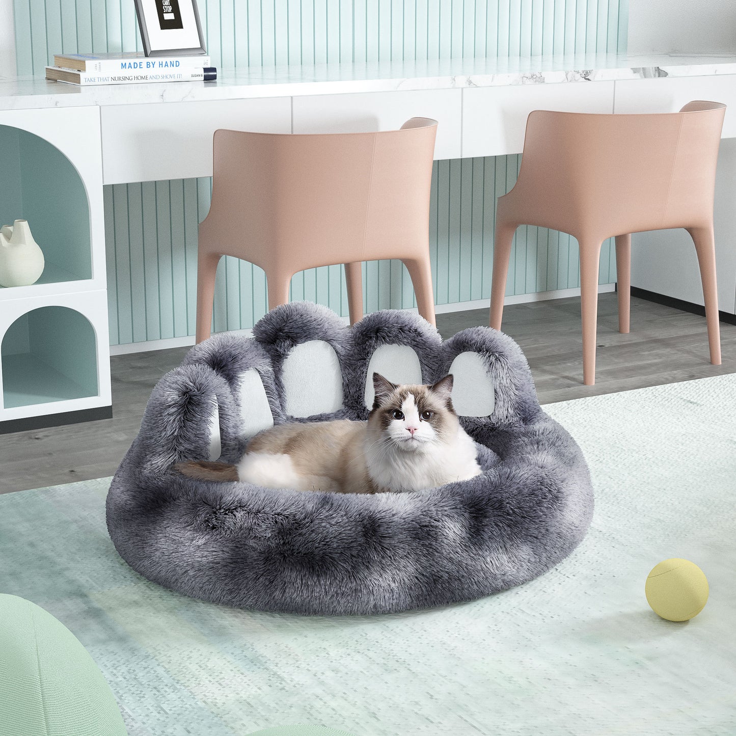 Adorable Bear Paw Dog & Cat Bed – Cozy Plush Comfort for Small & Medium Pets!