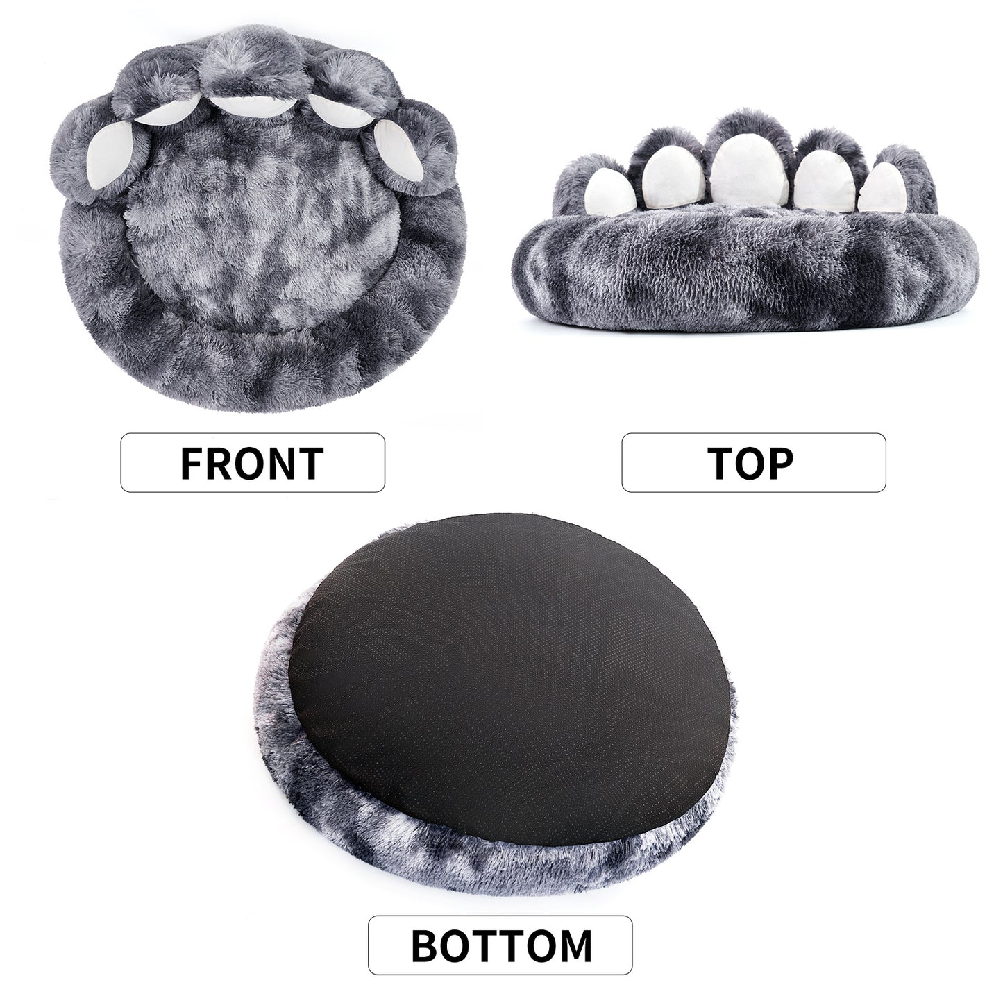 Adorable Bear Paw Dog & Cat Bed – Cozy Plush Comfort for Small & Medium Pets!