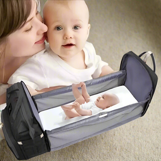 Parenting on the Go: Waterproof Folding Crib Backpack – Unisex, Stylish, and Practical!
