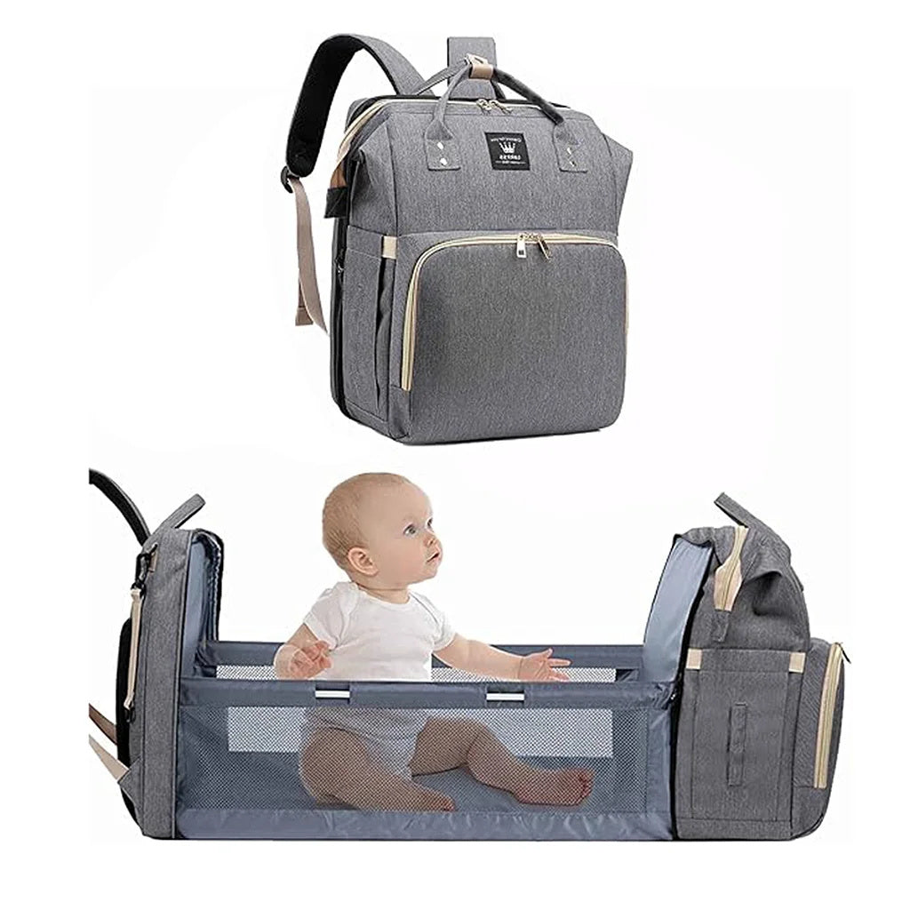 Parenting on the Go: Waterproof Folding Crib Backpack – Unisex, Stylish, and Practical!