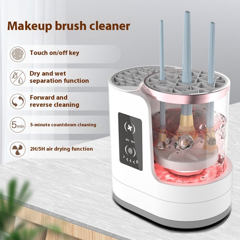 Rechargeable Electric Makeup Brush Cleaner – Automatic Cleaning Tool & Drying Stand for Flawless Brushes!