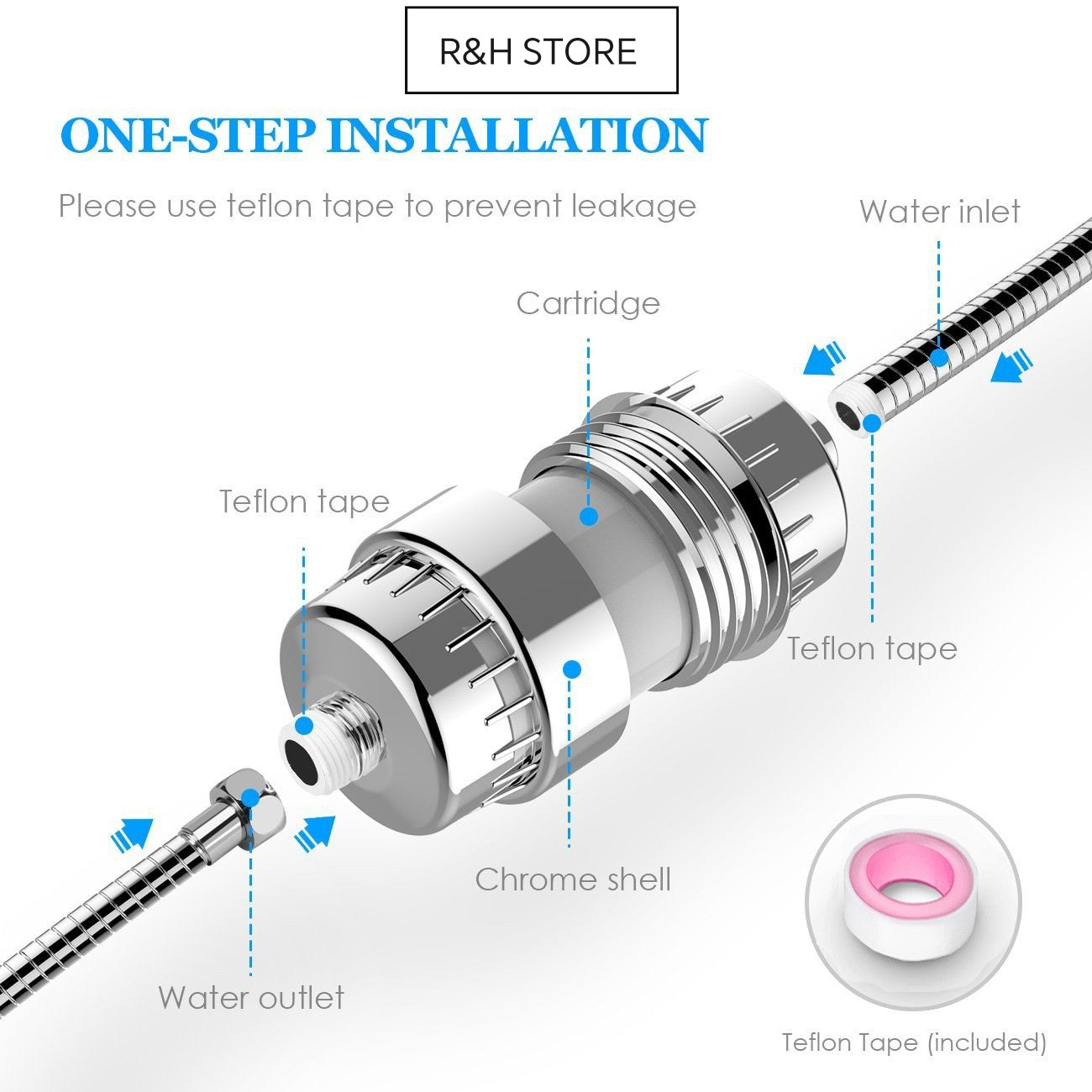 R&H STORE 25-Stage Shower Filter. Enjoy 40% DISCOUNT ON Shower Filter Luxury Wellness + FREE SHIPPING + FREE INSTALLATION + 24H DELIVERY (Valid until  July 31st). YALLA!